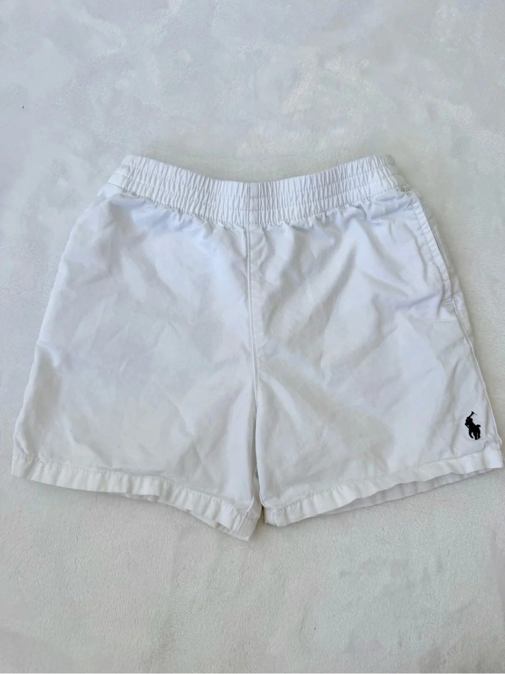 Toddler White Ralph Lauren Elastic Waist Shorts (size 18M)